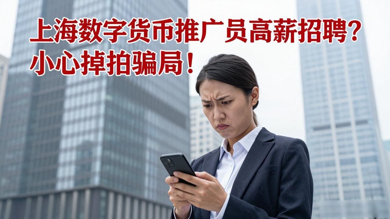 上海数字货币推广员高薪招聘？小心掉进骗局！
