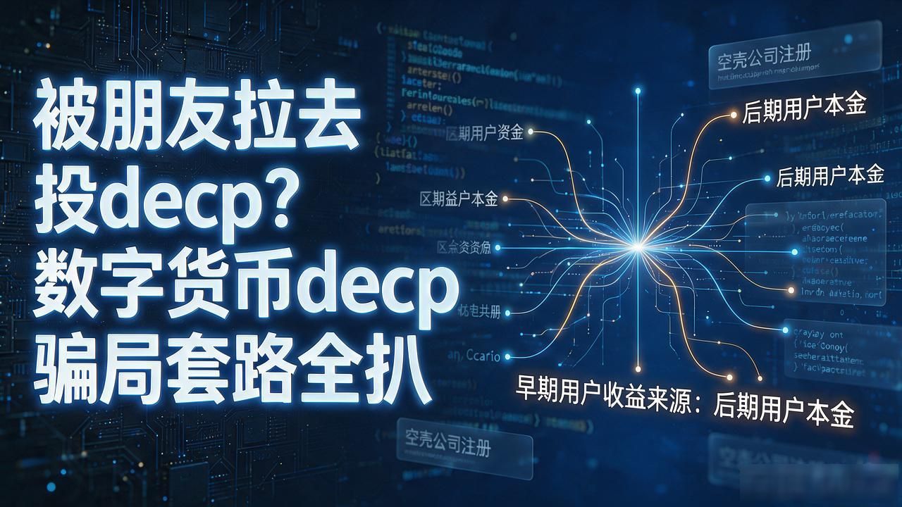 被朋友拉去投decp？数字货币decp骗局套路全扒