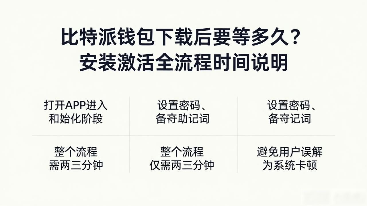 比特派钱包下载后要等多久？安装激活全流程时间说明