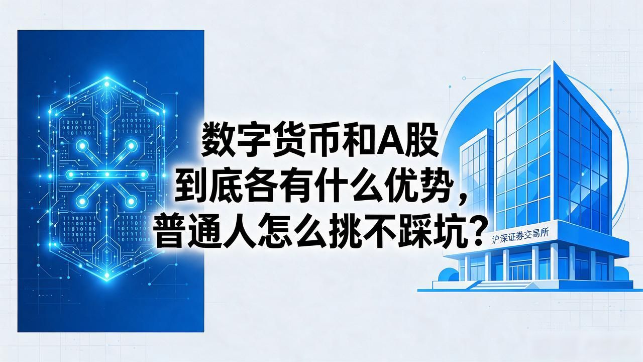 数字货币和A股到底各有什么优势，普通人怎么挑不踩坑