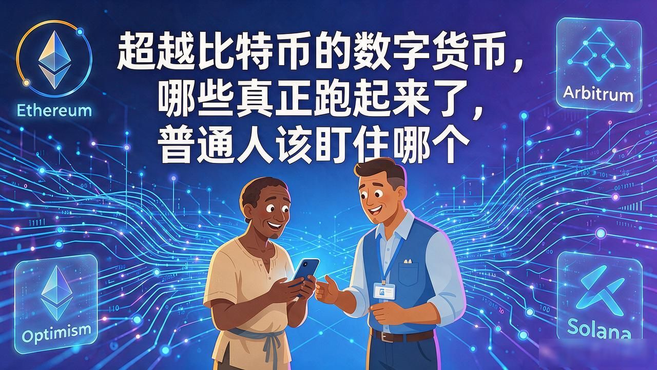 超越比特币的数字货币，哪些真正跑起来了，普通人该盯住哪个