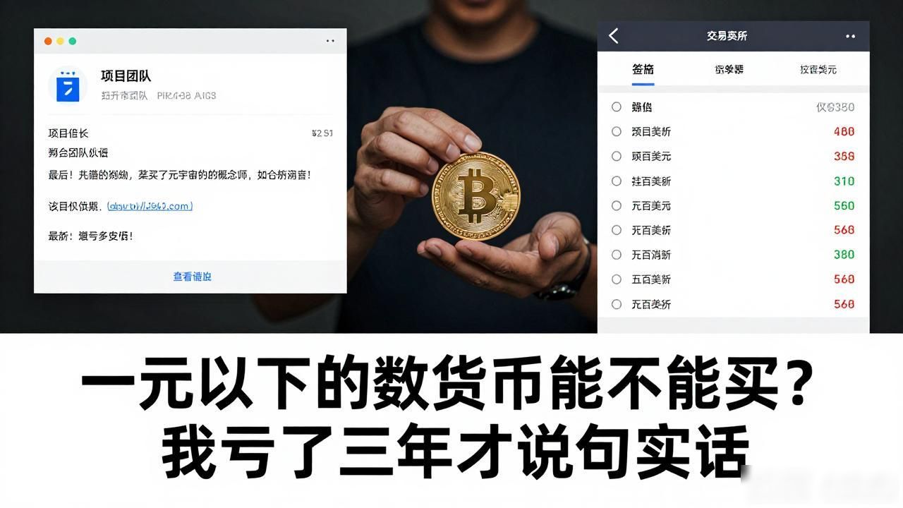 一元以下的数字货币能不能买？我亏了三年才说句实话