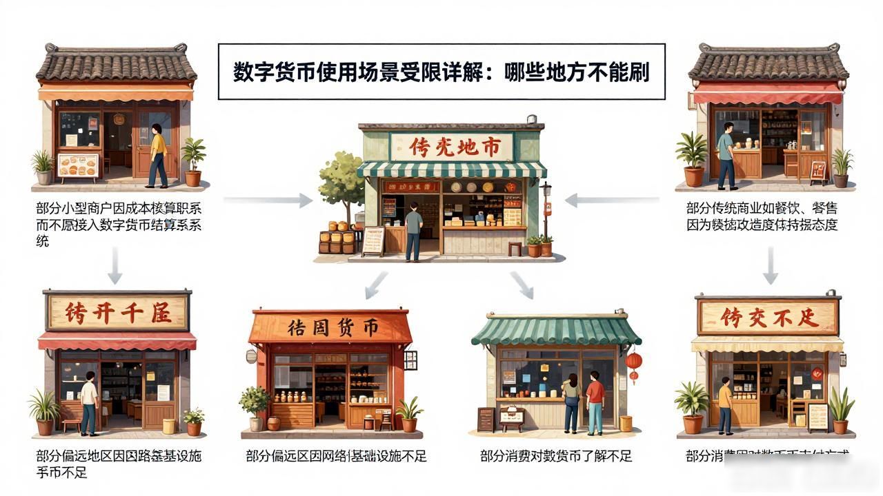 数字货币使用场景受限详解：哪些地方不能刷