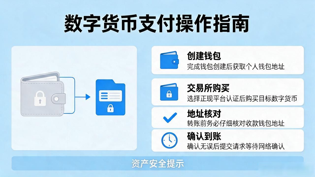 数字货币支付操作流程 比特币以太坊数字货币支付方法 数字货币钱包选择与使用指南_数字货币支付怎么操作