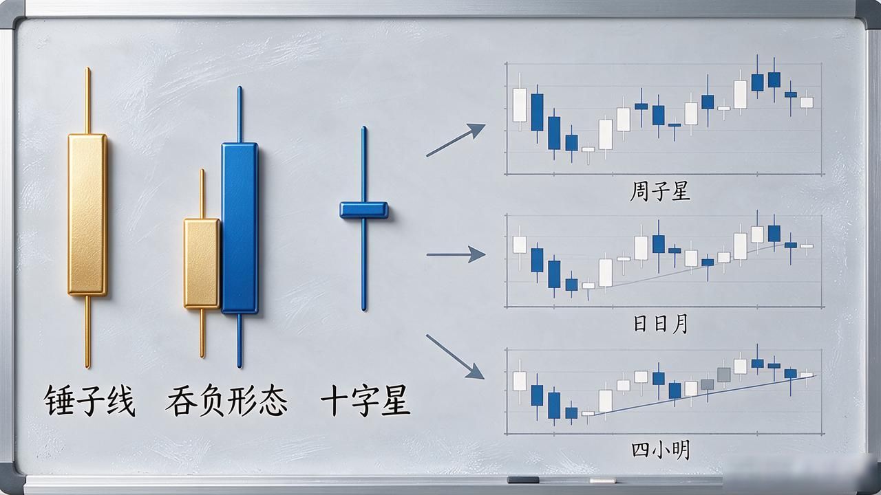 数字货币k线教程_锤子线吞没形态讲解_数字货币k线视频教程