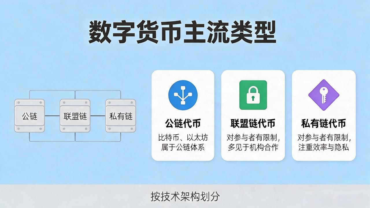 数字货币有哪些类型？一文讲清主流类别