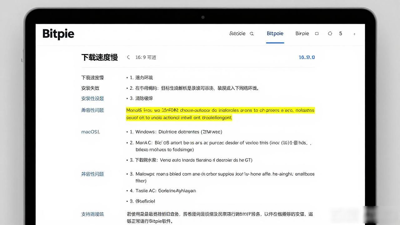 处理下载问题：Bitpie 官网的客户服务_Bitpie官网客服支持_Bitpie下载问题解决方法