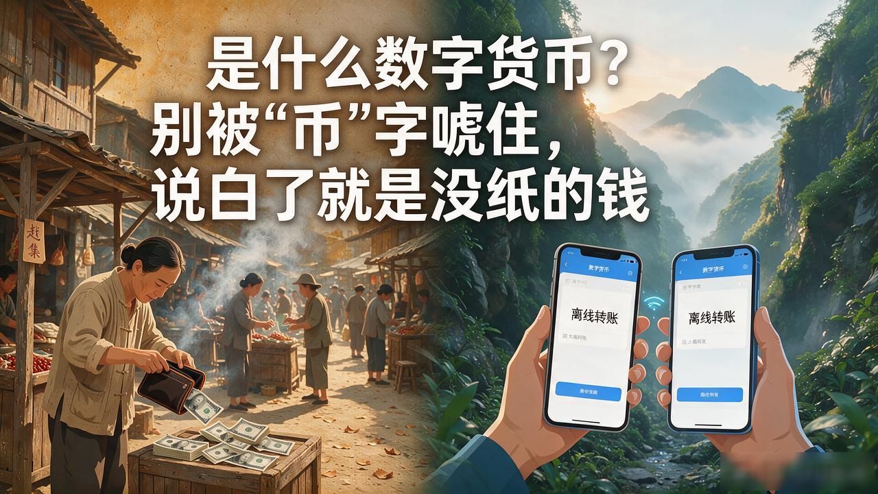 是什么数字货币？别被"币"字唬住，说白了就是没纸的钱