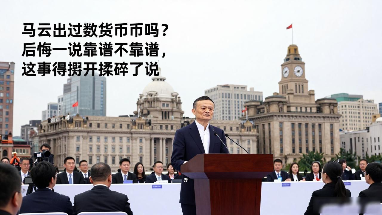 马云出过数字货币吗？后悔一说靠谱不靠谱，这事得掰开揉碎了说