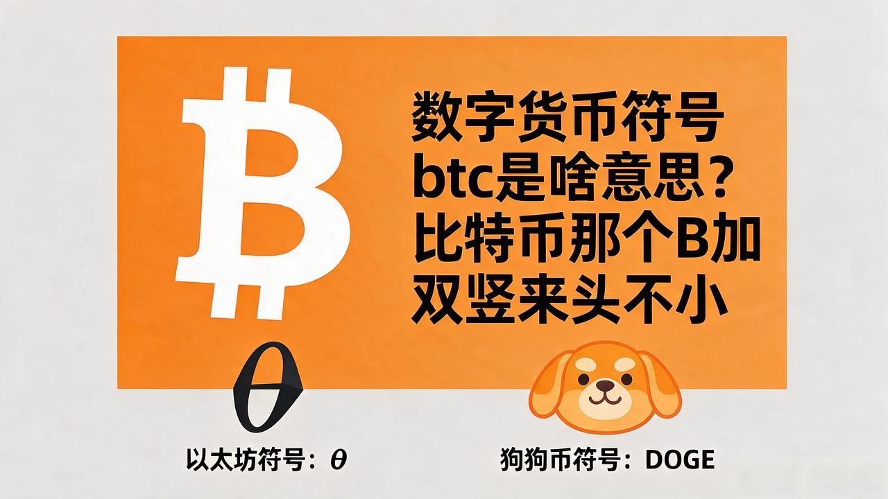 数字货币符号btc是啥意思？比特币那个B加双竖来头不小