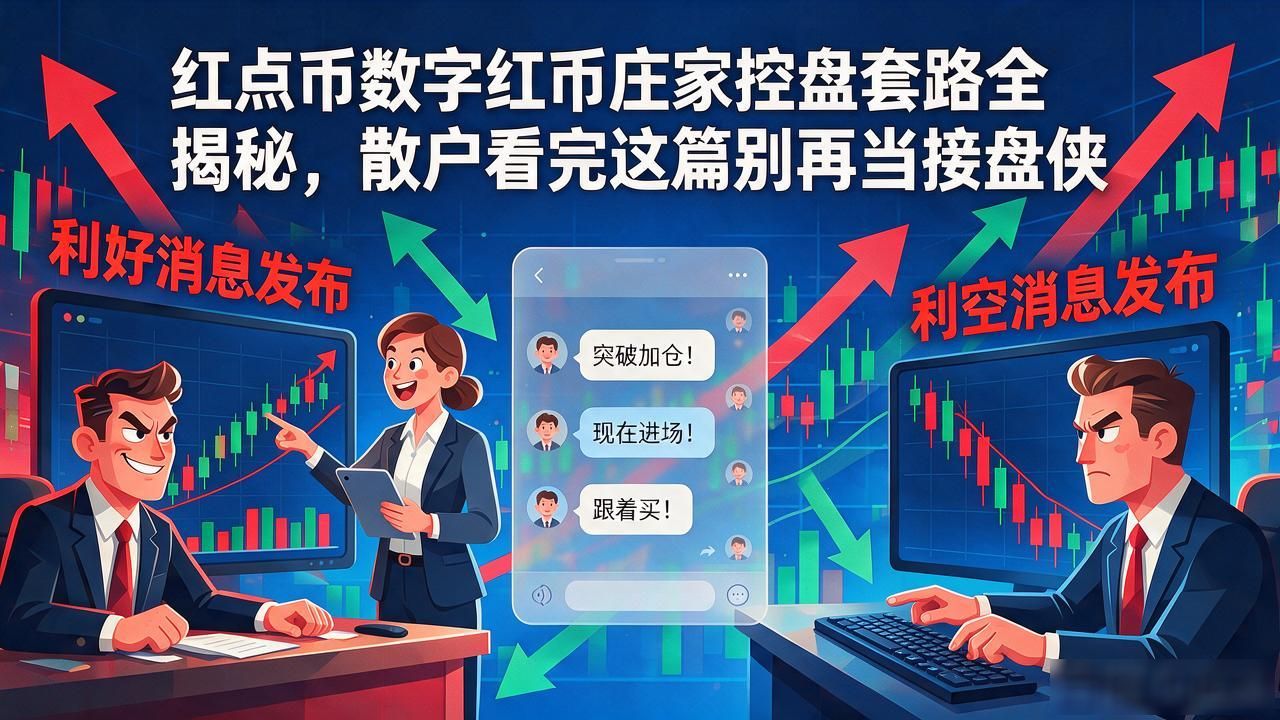 红点币数字货币庄家控盘套路全揭秘，散户看完这篇别再当接盘侠