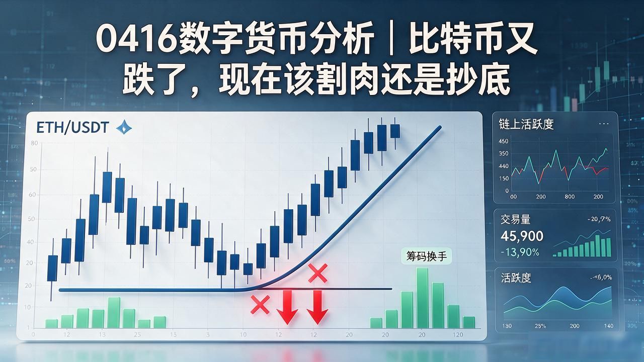 0416数字货币分析｜比特币又跌了，现在该割肉还是抄底