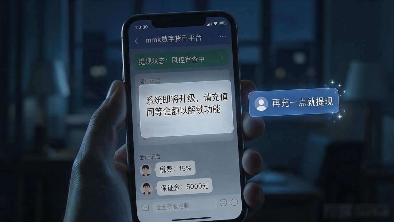 在mmk数字货币平台被套六万，"再充一点就提现"是它最常用的套路