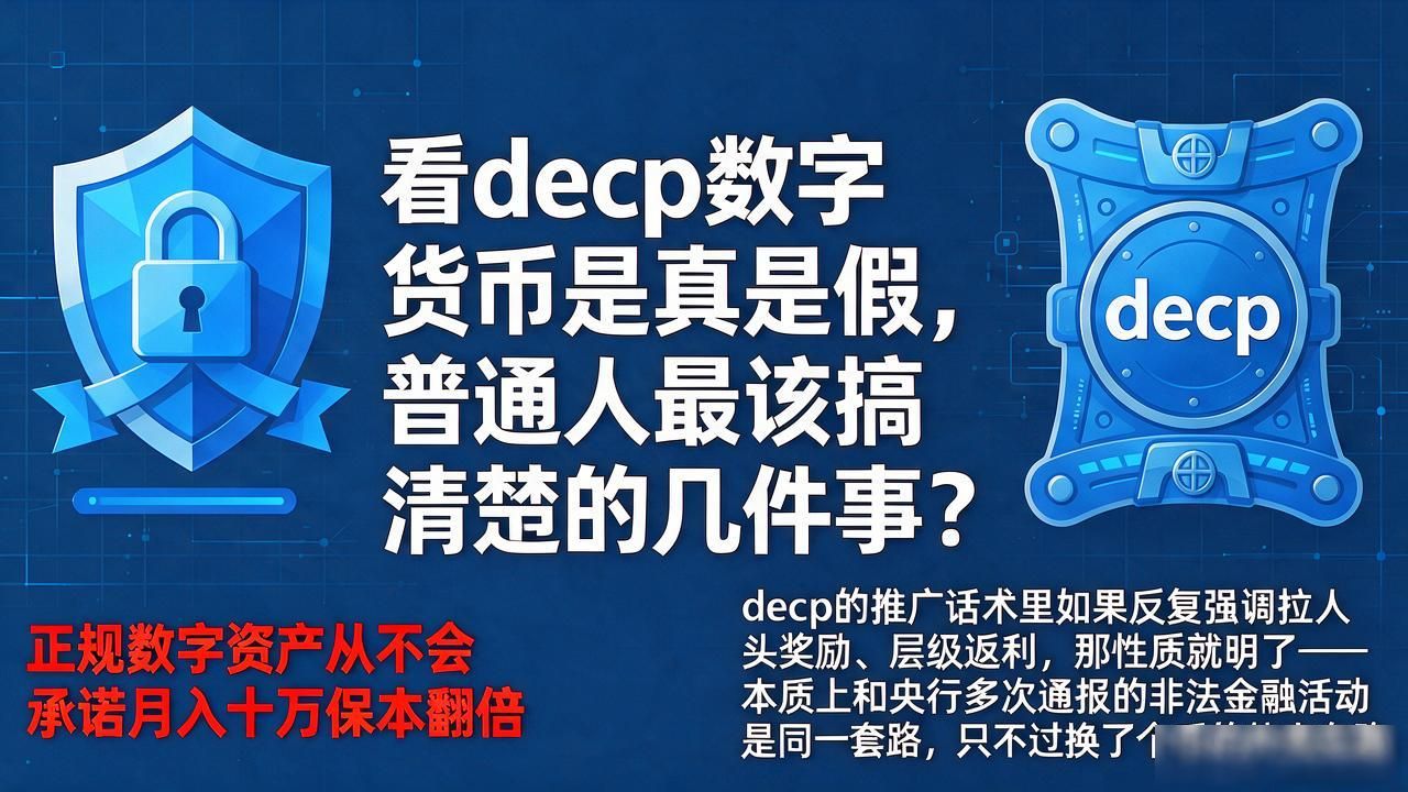 decp数字货币真伪辨别_decp数字货币真假_decp项目无实体资产支撑风险