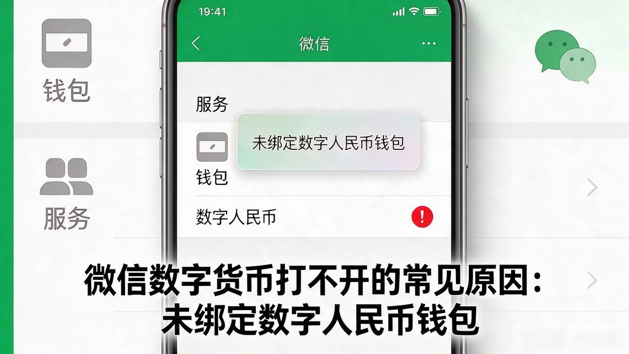 微信数字货币打不开怎么办，这3个原因最常见