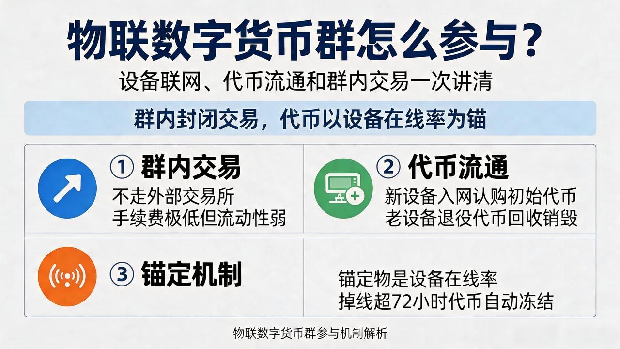物联数字货币群怎么参与？设备联网、代币流通和群内交易一次讲清