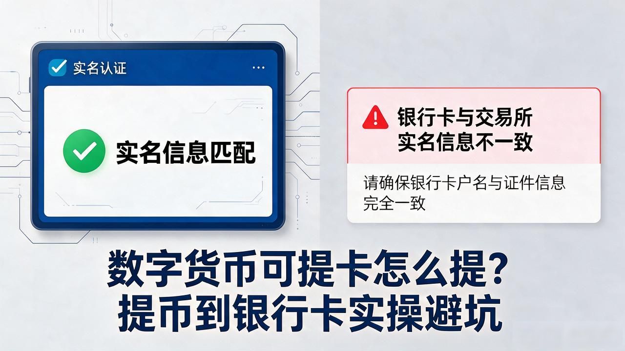 数字货币可提卡怎么提？提币到银行卡实操避坑